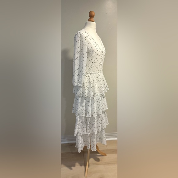 NWT Belle & Bloom polka dot midi tiered dress size small - Picture 8 of 10